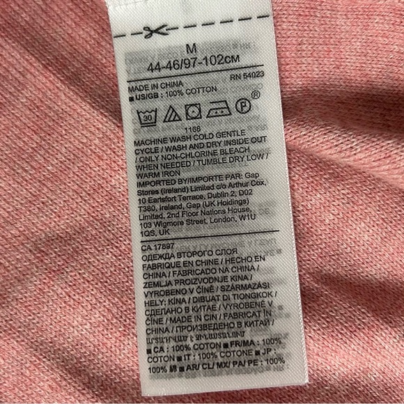 Banana Republic Sweater Mens Medium Pink Organic Cotton Hero Texture - Picture 5 of 8